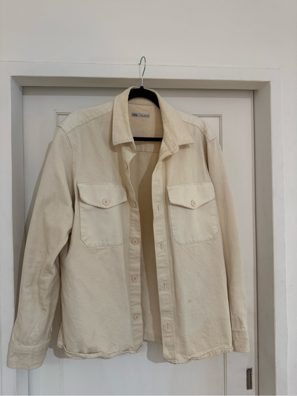 Zara Cream Denim Overshirt